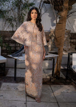 Soft Pink Embroidered Organza Cape & Rawsilk Pants (2-Piece) - Image 2