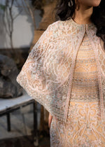 Soft Pink Embroidered Organza Cape & Rawsilk Pants (2-Piece) - Image 4