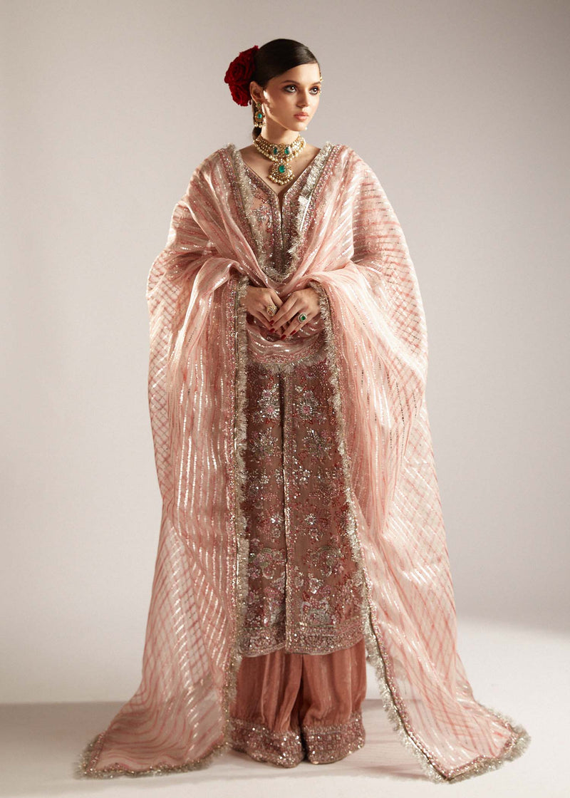 Blush Pink Embellished Organza Jacket Set (4-Piece) - Image 1