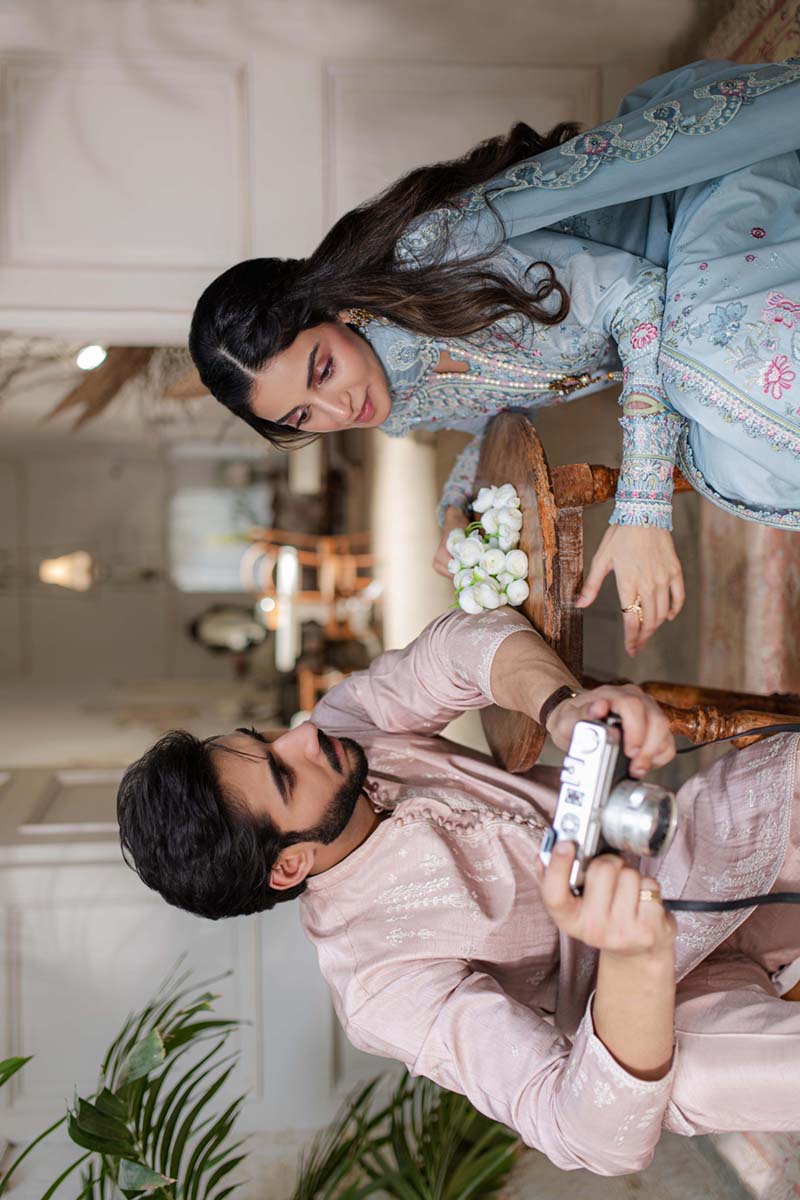 Blush Pink Embroidered Cotton-Silk Kurta Set (2-Piece) - Image 7