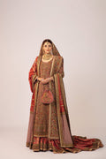 Dull Pink Kundan Zari Jamawar Gharara (3-Piece) - Image 2