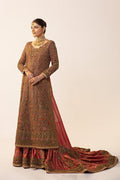 Dull Pink Kundan Zari Jamawar Gharara (3-Piece) - Image 3