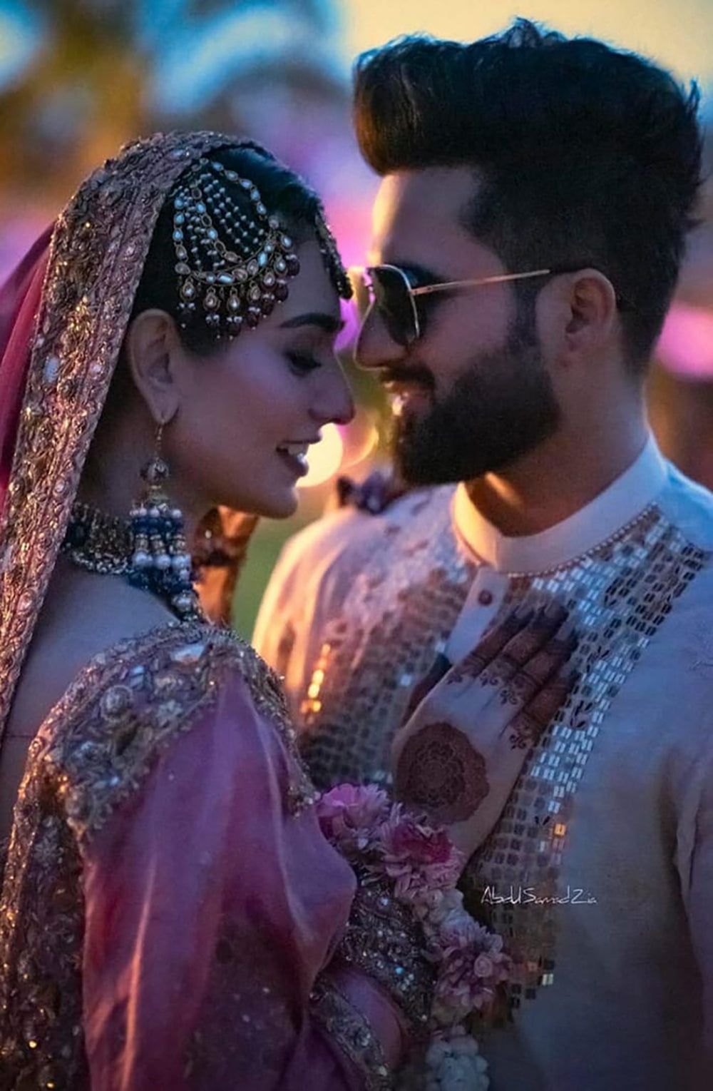 Rose Pink Dabka & Stone Khimkhaab Gharara (3-Piece) - Image 5