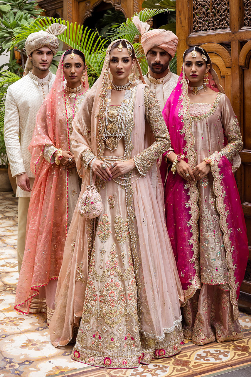 Blush Embroidered Maysuri Kalidar Gharara (3-Piece) - Image 7