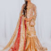 Pakistani Blush Pink Gota Embroidered Organza Gharara (3-Piece) - Image 2