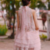 Rosy Pink Embellished Organza Gharara Set (3-Piece) - Image 3