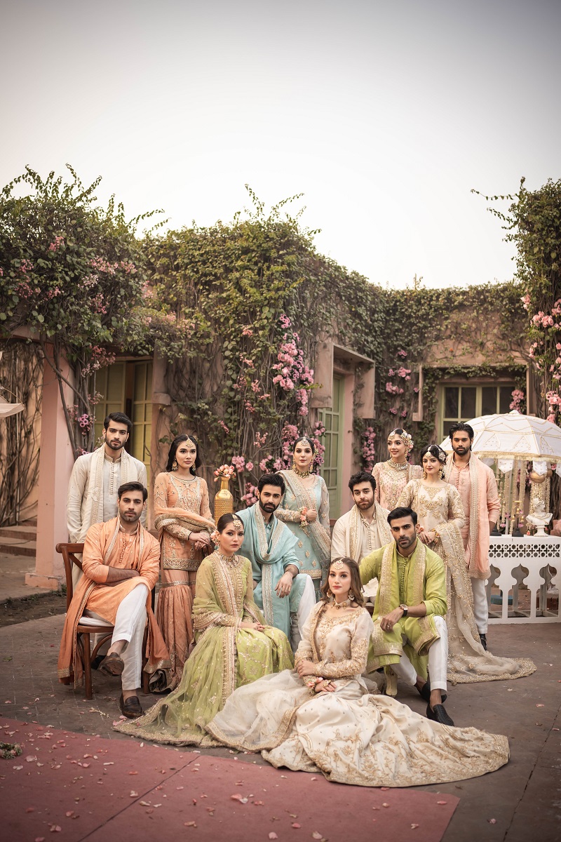 Pakistani Blush Pink Embroidered Net Farshi Gharara (3-Piece) - Image 8