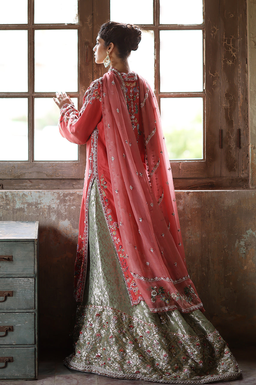 Fuchsia Pink Zardozi Raw Silk Gharara (3-Piece) - Image 7