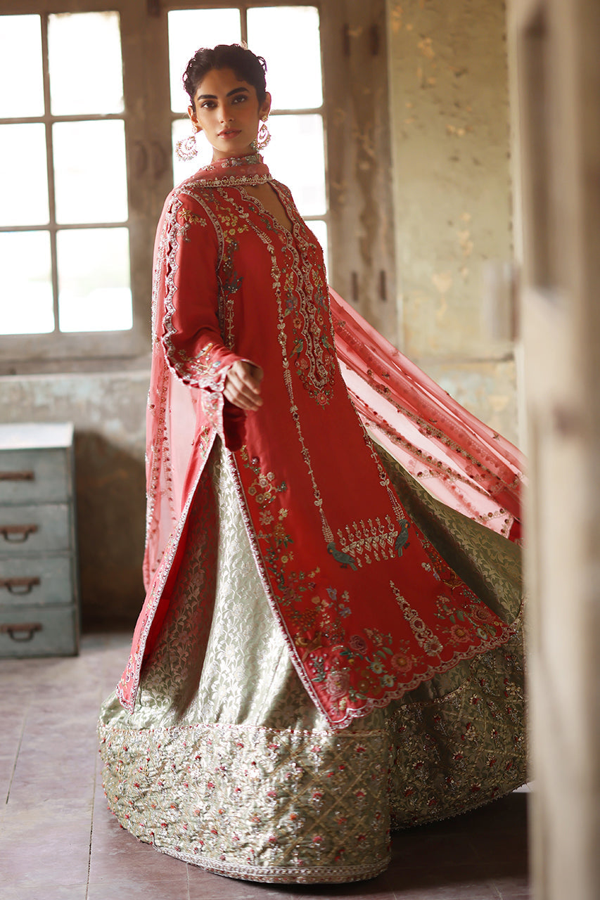 Fuchsia Pink Zardozi Raw Silk Gharara (3-Piece) - Image 8