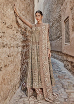 Indian Rose Pink Embroidered Net Gown (3-Piece) - Image 3