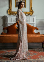 Light Pink Embroidered Net Gown (3-Piece) - Image 6