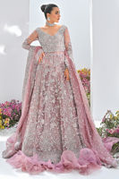 Pakistani Mauve Swarovski Embellished Net Bridal Gown (2-Piece) - Image 2