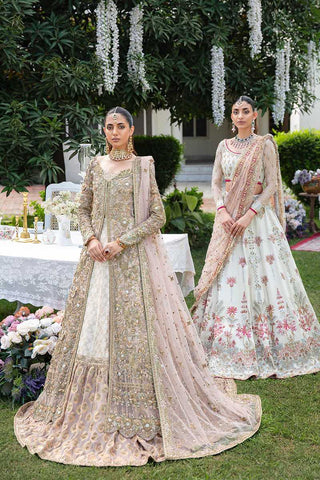 Pakistani Blush Pink Hand-Embellished Net Bridal Gown (3-Piece) - Image 2