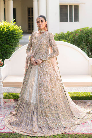 Pakistani Blush Pink Hand-Embellished Net Bridal Gown (3-Piece) - Image 6