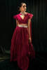 Pakistani Cherry Pink Embellished Satin Gown (2-Piece) - Image 3