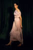 Pakistani Powder Pink Embellished Satin Silk Gown (1-Pc) - Image 3