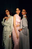 Pakistani Powder Pink Embellished Satin Silk Gown (1-Pc) - Image 6