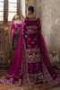 Fuchsia Pink Embroidered Organza Silk Bridal Gown (2-Piece) - Image 4