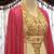 Pakistani Rani Pink Zari Embroidered Georgette Kaftan (1-Pc) - Image 3