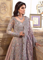 Blush Pink Embellished Banarsi Silk Kalidaar (3-Piece) - Image 5