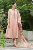 Blush Pink Zardozi Gota Jacquard Kalidar (3-Piece) - Image 5