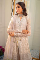 Pakistani Seashell Pink Zardozi Lorex Kalidar (3-Piece) - Image 3