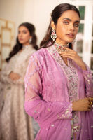 Pakistani Seashell Pink Zardozi Lorex Kalidar (3-Piece) - Image 5