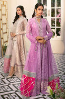 Pakistani Seashell Pink Zardozi Lorex Kalidar (3-Piece) - Image 6