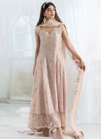 Pakistani Blush Pink Embellished Silk Kalidaar (2-Piece) - Image 2