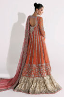 Indian Coral Pink Zardozi Tissue Kalidaar Dress (2-Piece) - Image 8