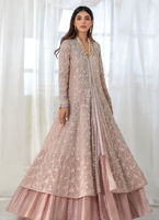 Chai Pink Embellished Tulle Kalidaar (2-Piece) - Image 4