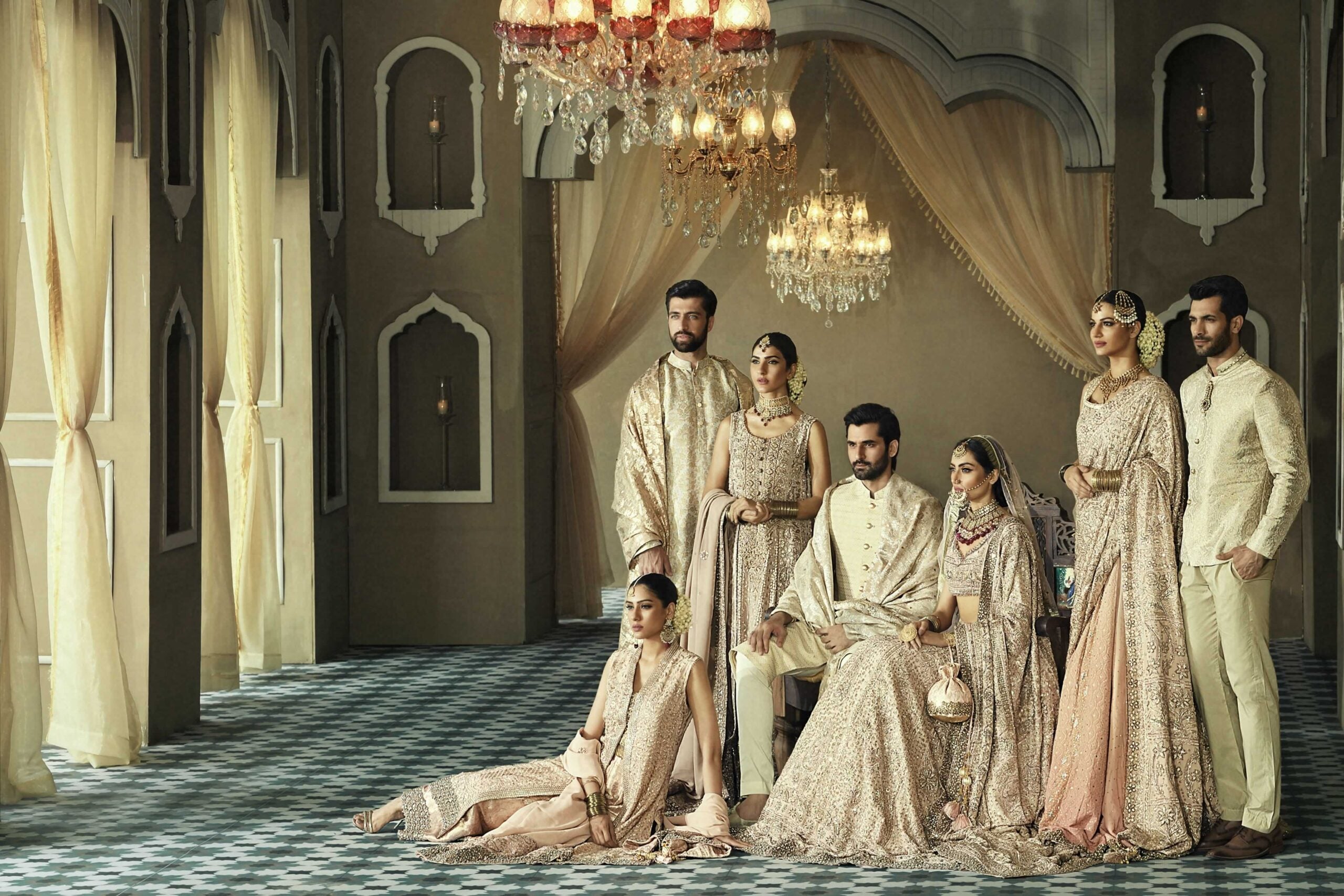 Pakistani Peach Chiffon Chikankari Lehenga Saree (3-Piece) - Image 3