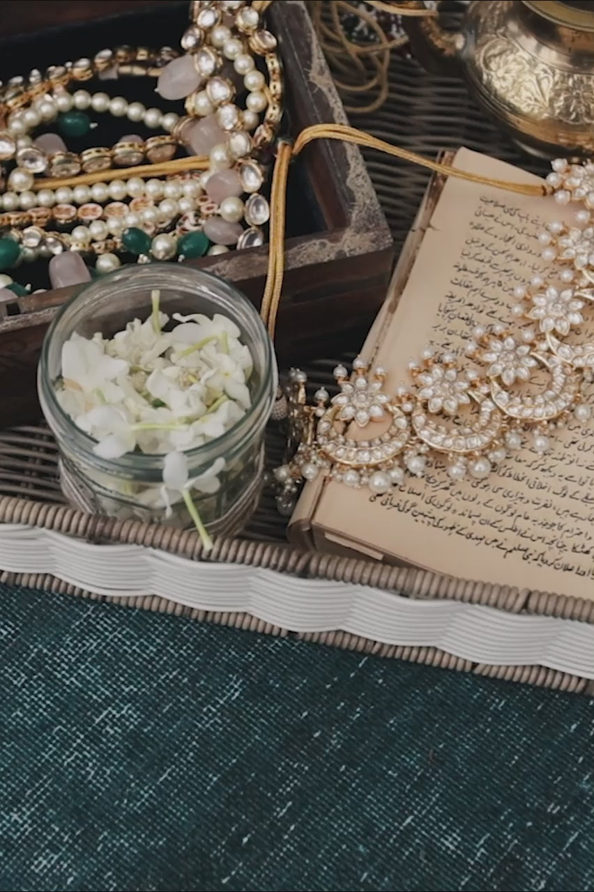 Deep Rose Kamdani Georgette Lehenga (3-Piece) - Image 5