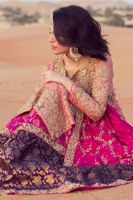 Pakistani Tea Pink Zardozi Jamawar Lehenga (2-Piece) - Image 3