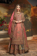 Deep Rose Katha Bridal Lehenga Set (3-Piece) - Image 2