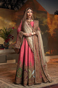 Deep Rose Katha Bridal Lehenga Set (3-Piece) - Image 9