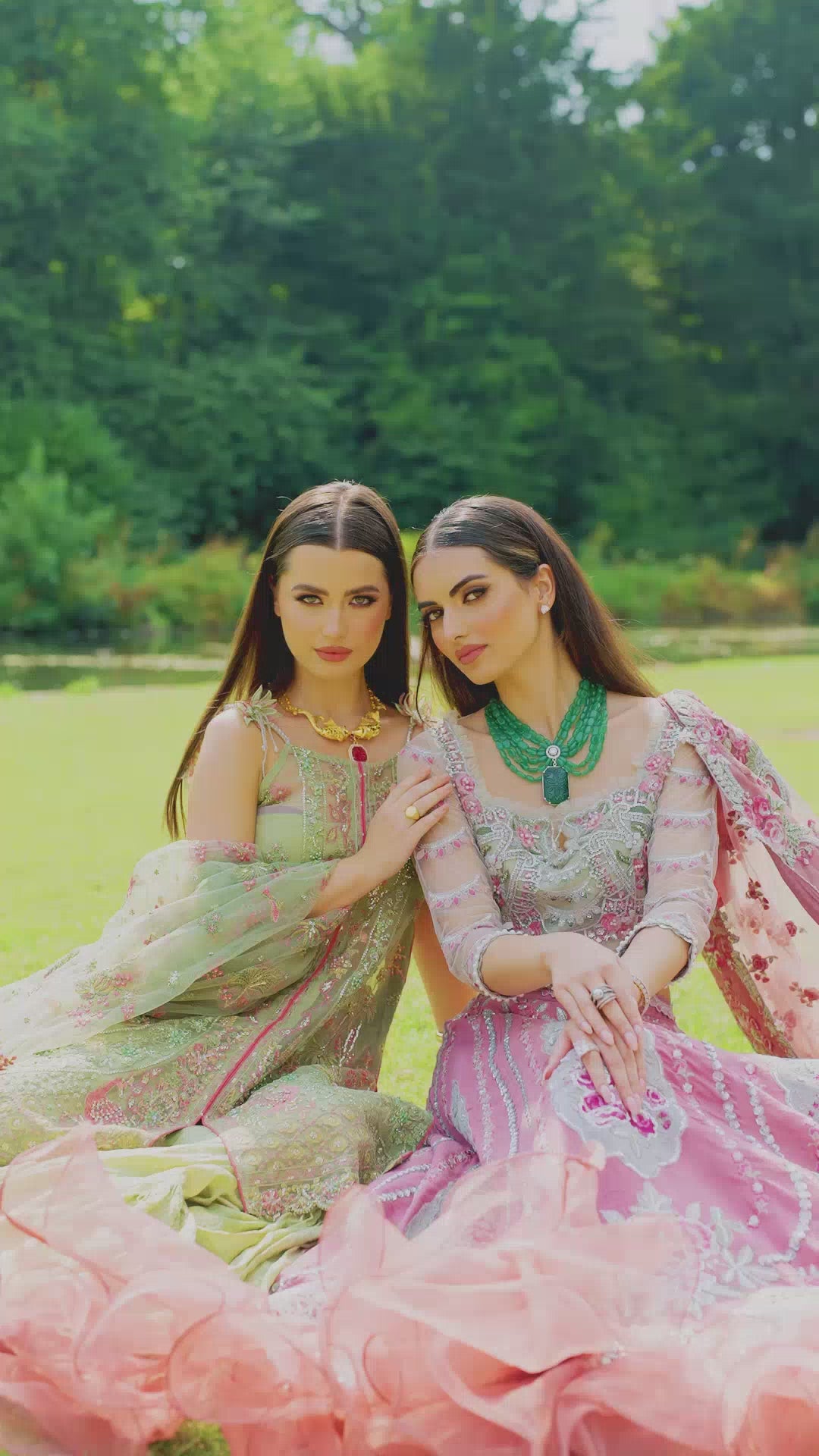 Pink Embroidered Net Choli & Silk Lehenga (3-Piece) - Image 5