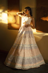 Pastel Embellished Lace & Silk-Blend Lehenga (3-Piece) - Image 6
