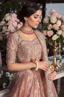 Malmaison Rose Embroidered Metallic Shimmer Lehenga Choli (3-Piece) - Image 3