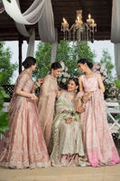 Malmaison Rose Embroidered Metallic Shimmer Lehenga Choli (3-Piece) - Image 7