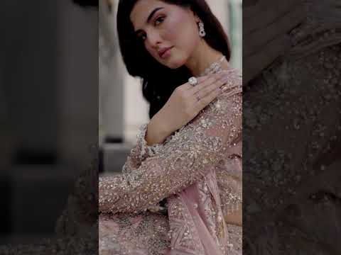 Pakistani Blush Pink Embellished Net Lehenga Choli (3-Piece) - Image 1