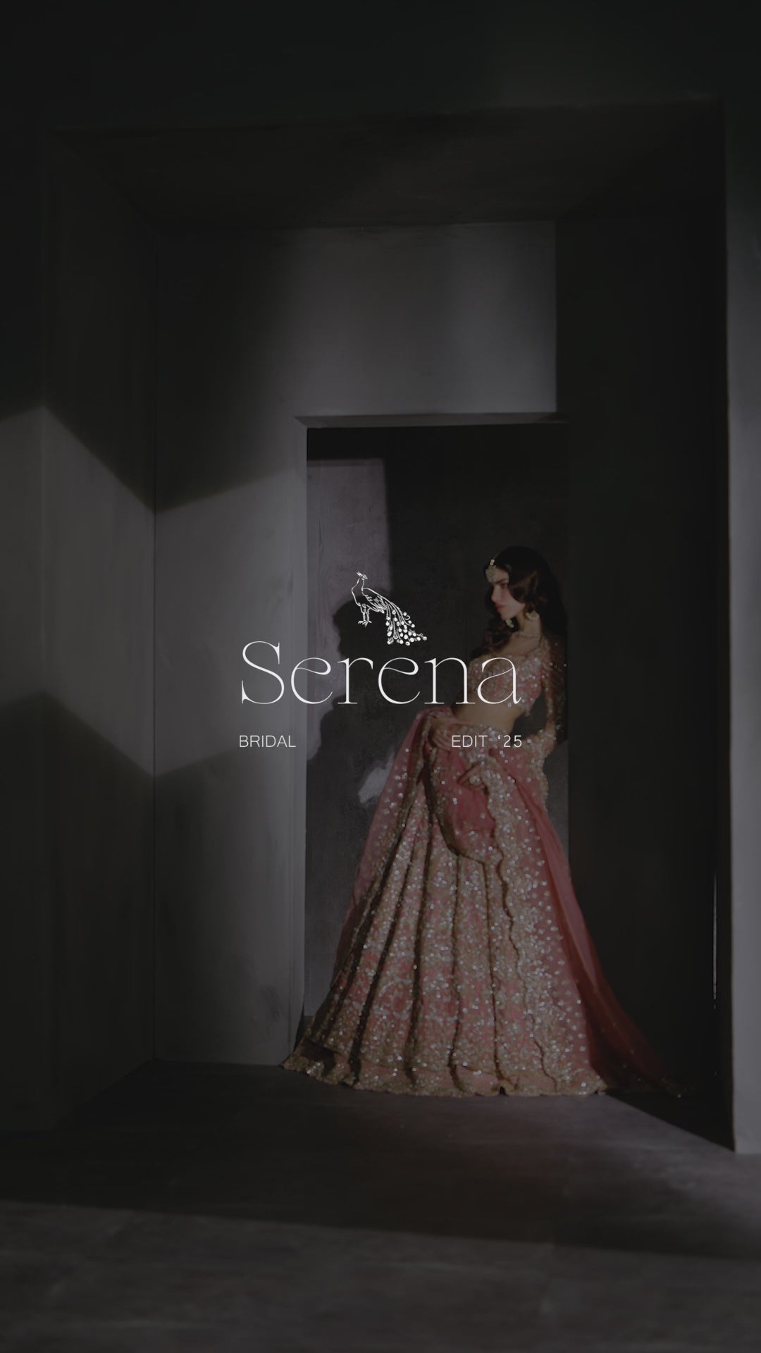 Pakistani Blush Pink Embellished Net Bridal Lehenga (3-Piece) - Image 11