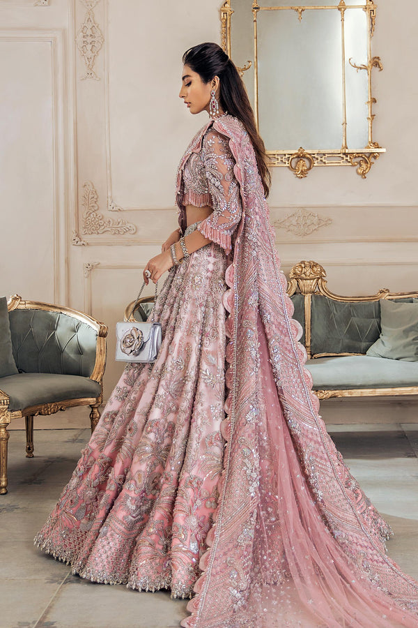 Blush Silver Embellished Net Lehenga (3-Piece) - Image 6