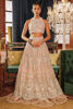 Tea Pink Sequin & Pearl Embroidered Net Lehenga Choli (2-Piece) - Image 2