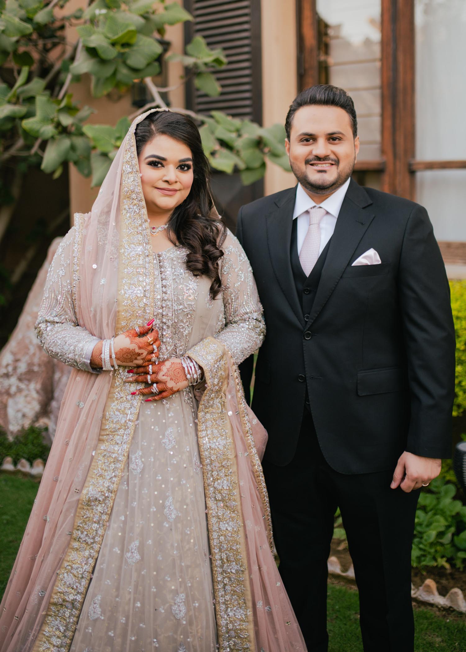 Blush Silver Embellished Net Silk Bridal Lehenga (3-Piece) - Image 4