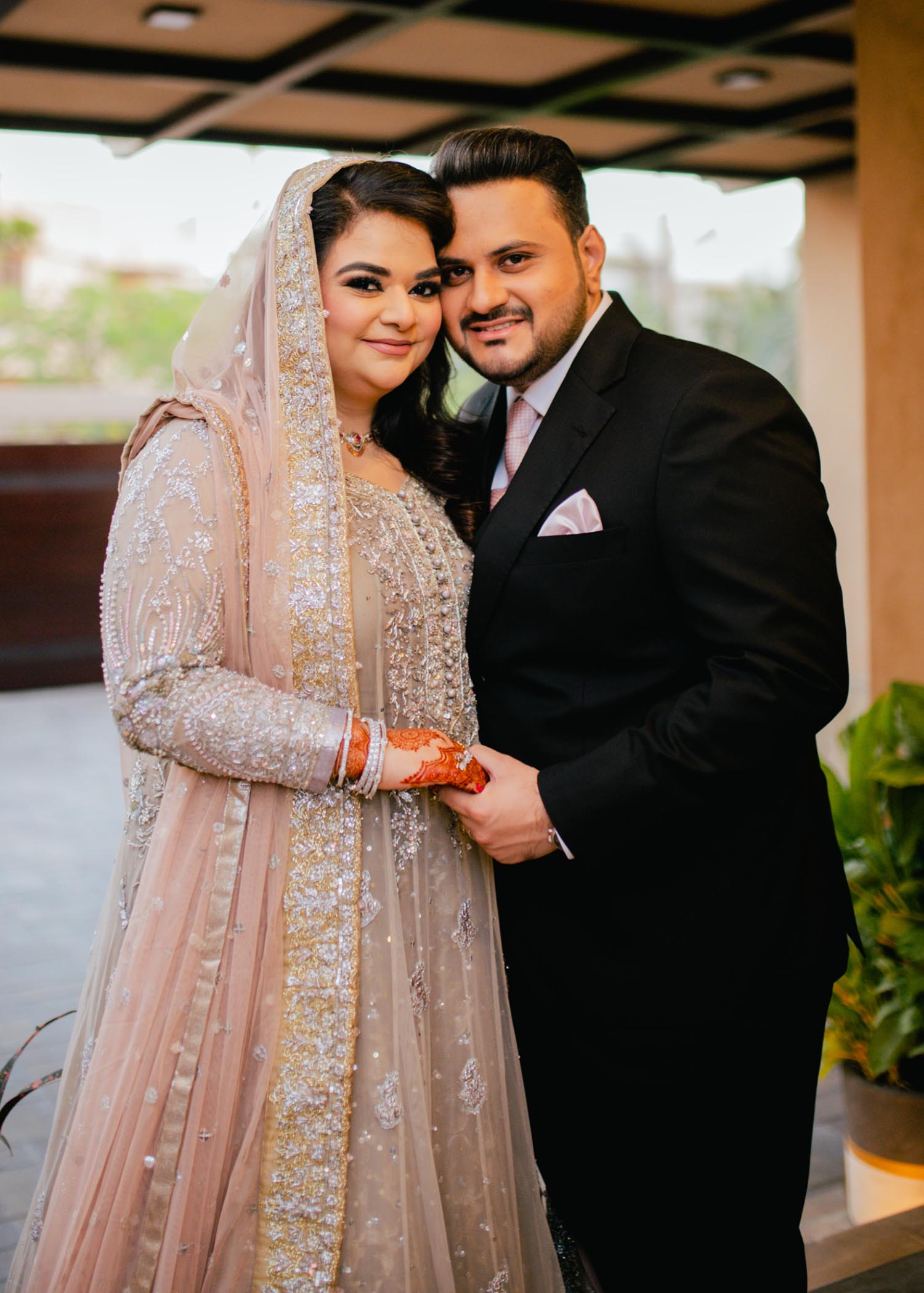 Blush Silver Embellished Net Silk Bridal Lehenga (3-Piece) - Image 6