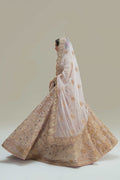 Blush Pink Zardozi Net Lehenga Choli (3-Piece) - Image 9