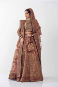 Rose Pink Embroidered Net Lehenga Choli (3-Piece) - Image 1