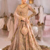 Rose Quartz Gold Zardozi Net Silk Farshi Lehenga (3-Piece) - Image 2