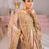Rose Quartz Gold Zardozi Net Silk Farshi Lehenga (3-Piece) - Image 4